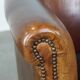 Cognac-Colored Sheepskin Leather Club Armchair