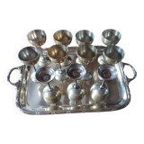 Silver metal shot set