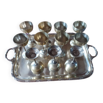 Silver metal shot set