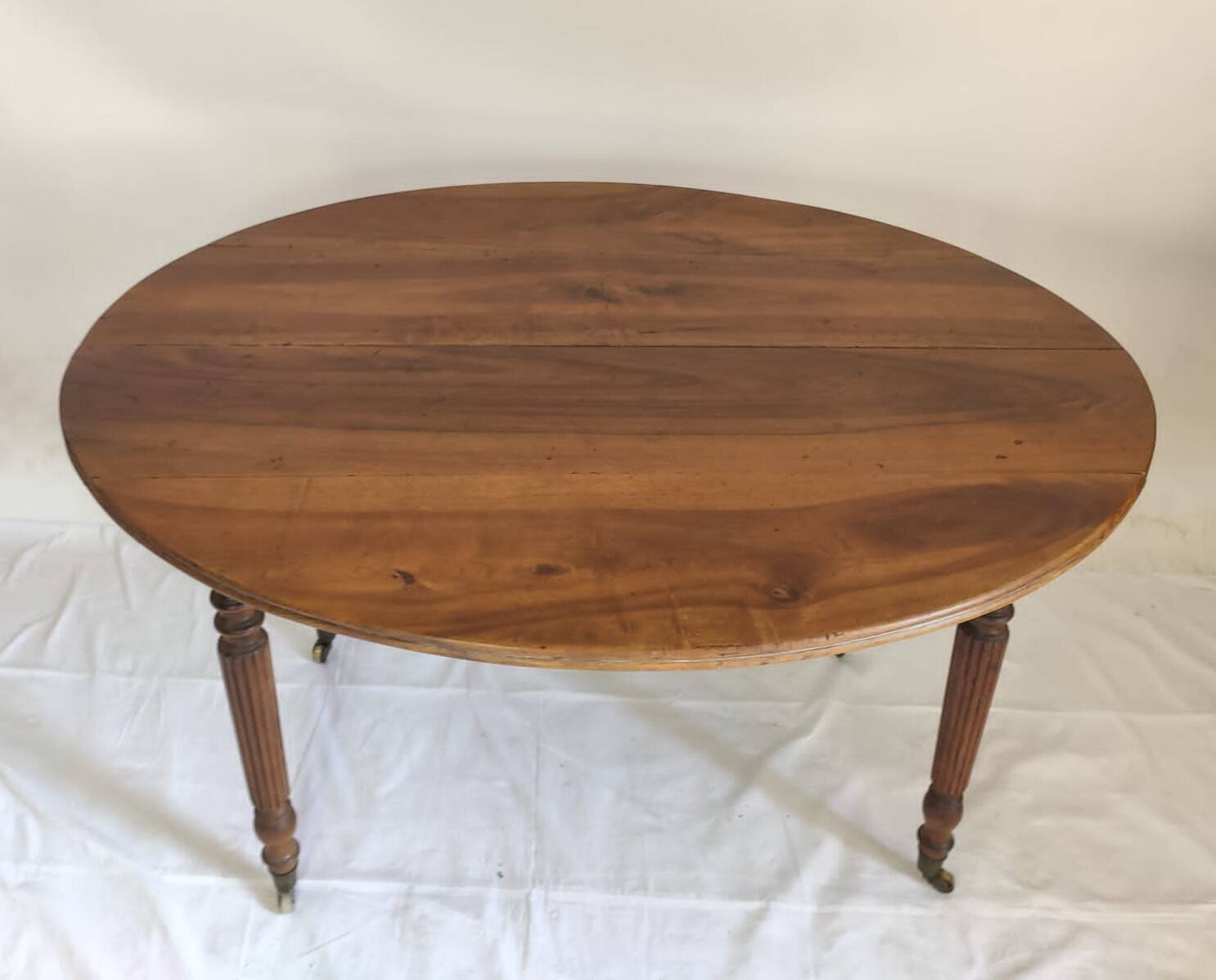 19th Century Regency Style Oval Drop Leaf Dining Table 108-240cm