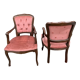 Two Louis XV style convertible armchairs