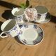 Badonviller Art Deco cups and saucers with “tulip” motif