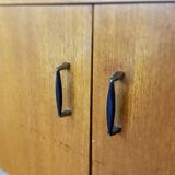Scandinavian teak and metal bookcase