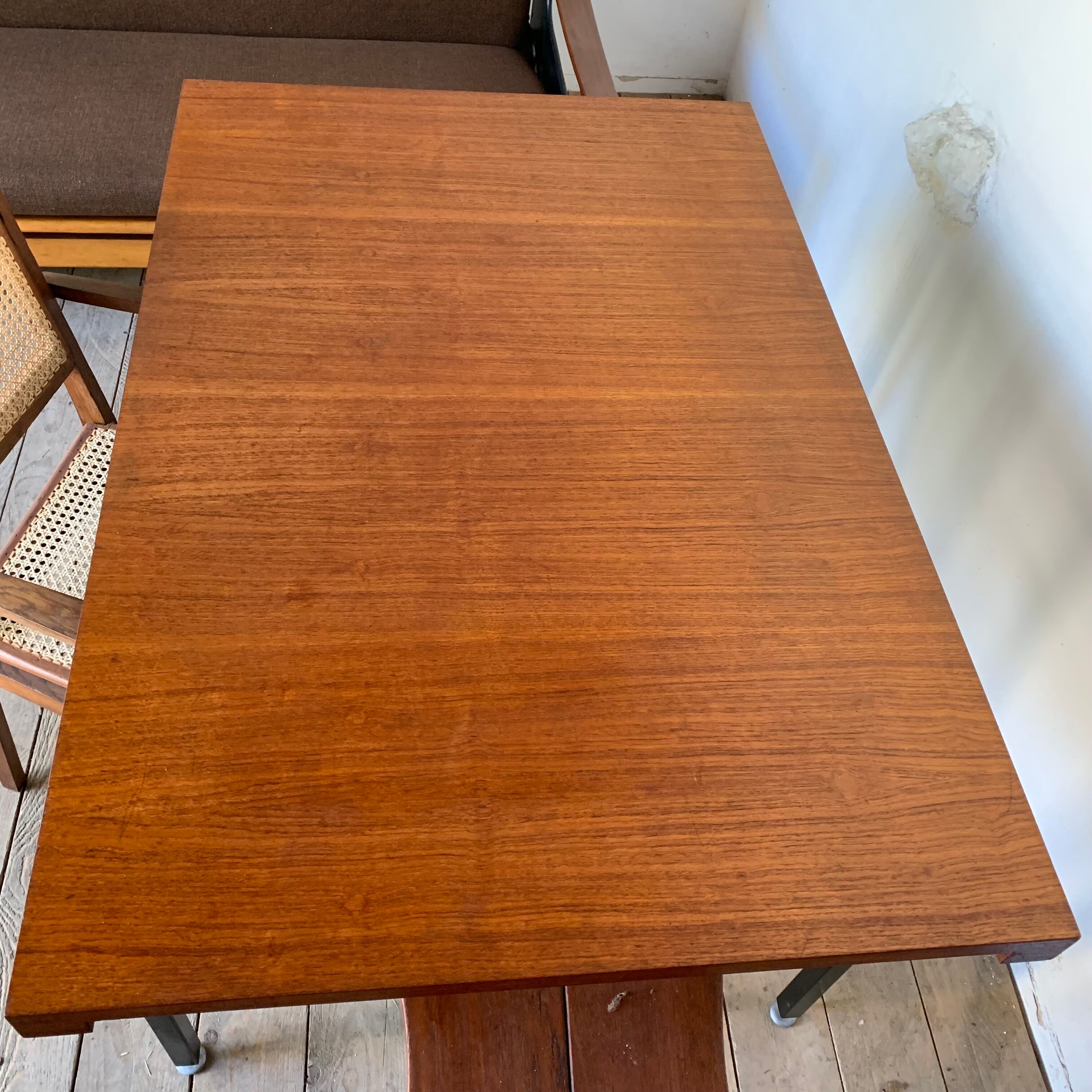 Vintage modernist teak dining table