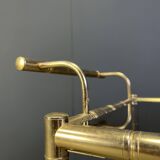 Chariot de bar en laiton imitation bambou, Orsenigo Italie, années 1970