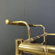 Brass faux bamboo bar cart, Orsenigo Italy, 1970s