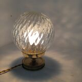 Art Deco lamp in brass and glass