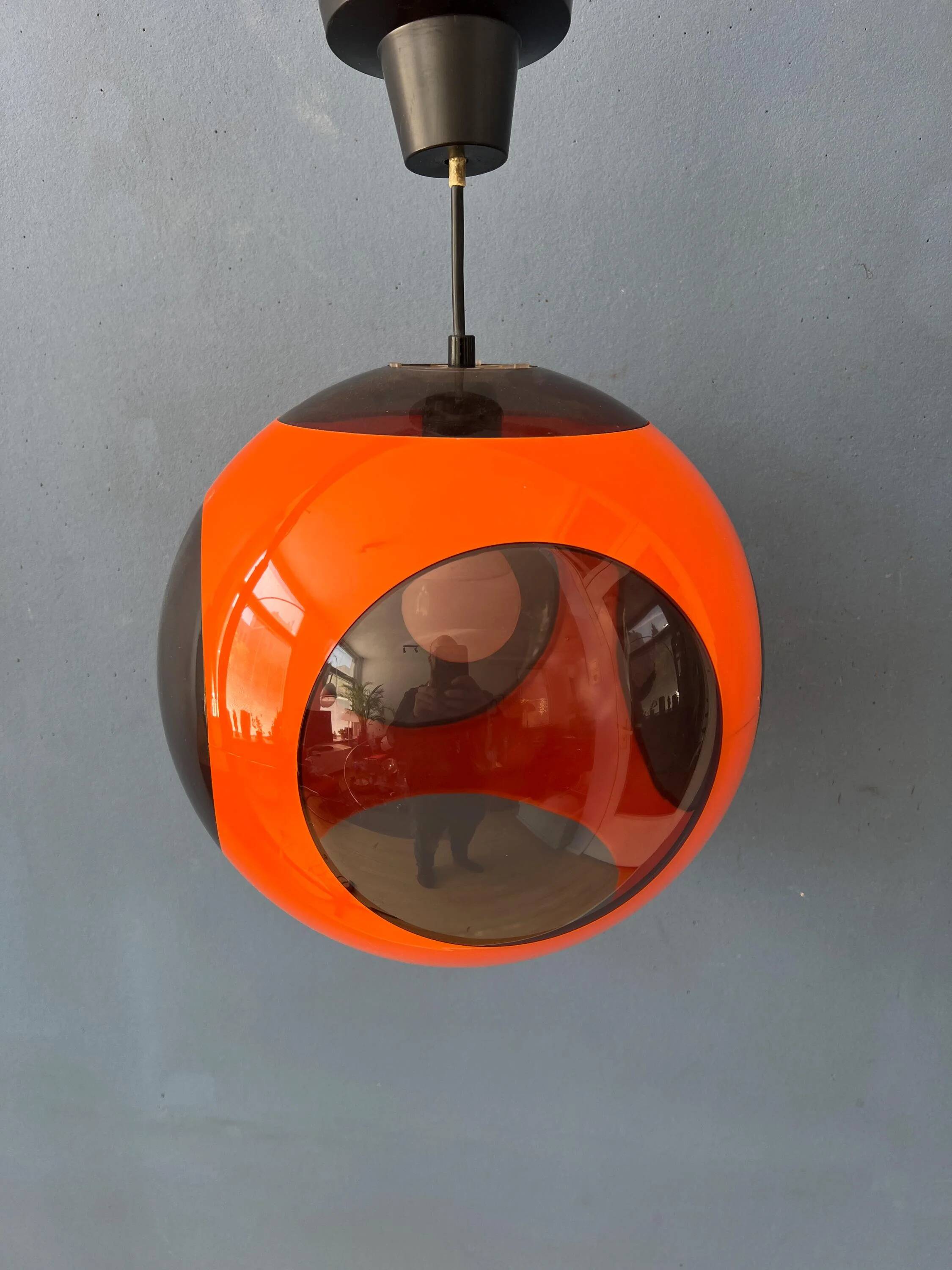 Vintage orange suspension "Bug Eye" Massive style Space Age