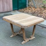 Restored Art Deco dining table in solid oak, 1940
