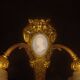 Wedgwood gilt bronze and plaque wall light, late 19th century, lion's head