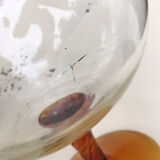 Vase dame jeanne forme verre cognac
