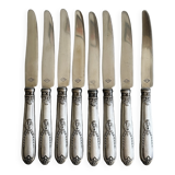 Set of 8 silver metal knives