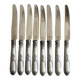 Set of 8 silver metal knives