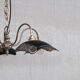 English mercury glass reflective mirrored antique chandelier