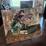 Lilac painting signed