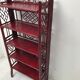 Vintage bamboo and rattan folding shelf