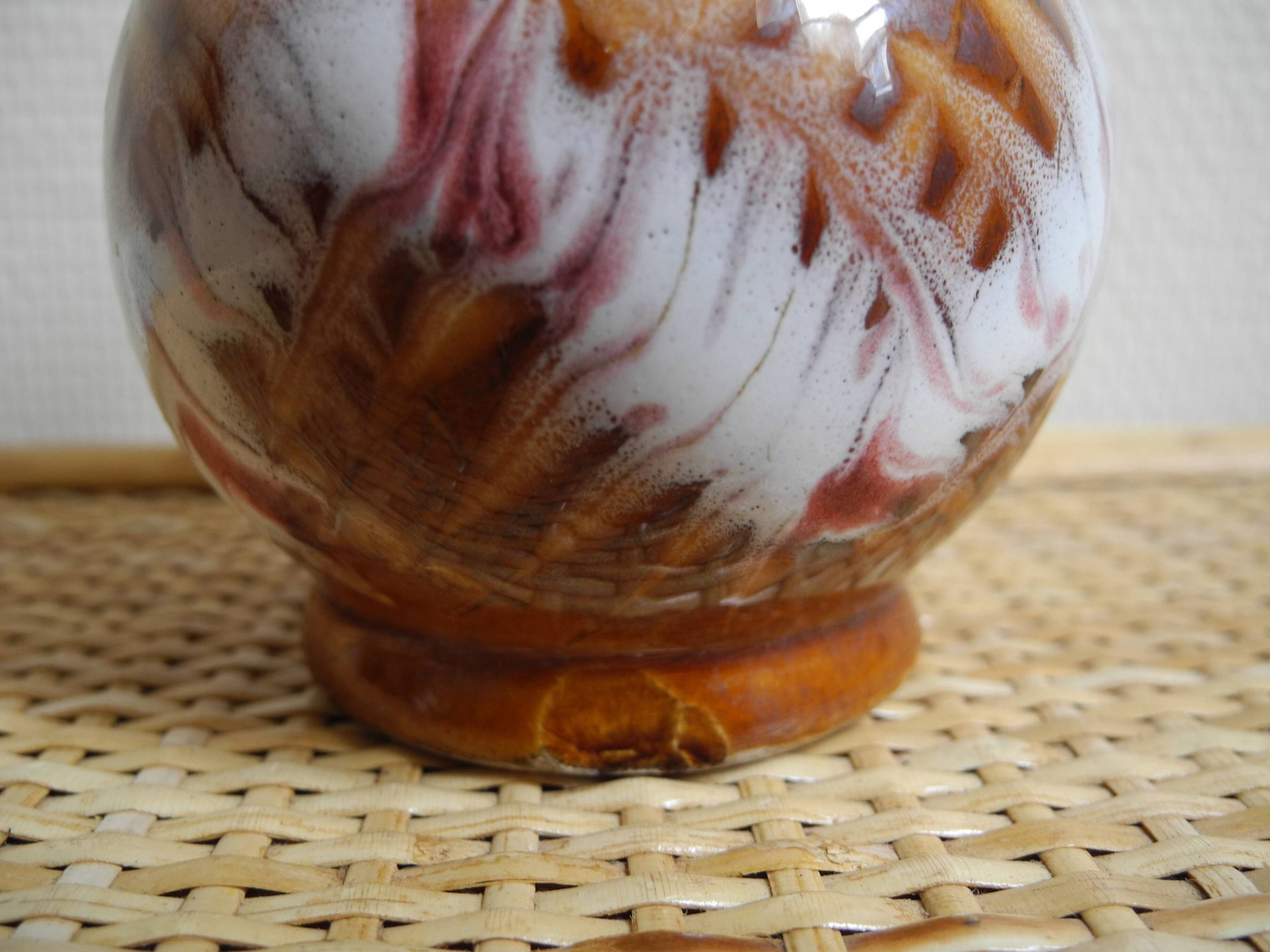 Small old Longchamp earthenware vase 1918