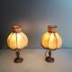 Paire de lampes de chevet/ à poser - bronze doré