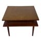 Vintage square coffee table in teak veneer, 1960s design