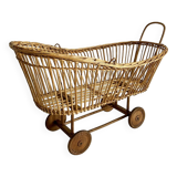Old rattan doll's pram