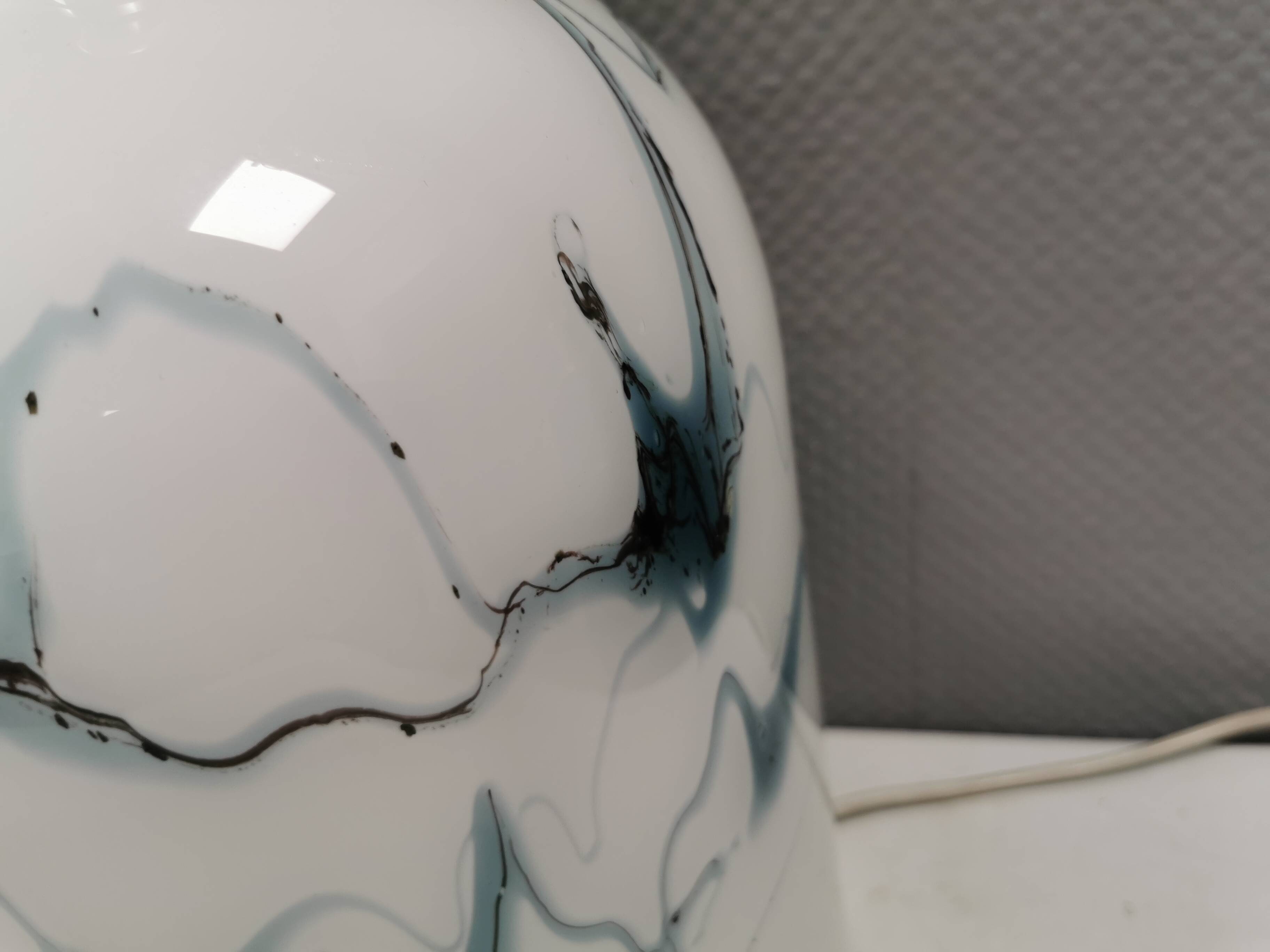 Crazy table lamp designed by Michael Bang for Holmegaard in 1973.