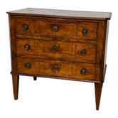 Commode marquetée à 3 tiroirs Louis XVI probablement 18ème