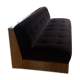 Red Edition Stanley 3-seater sofa with matching chocolate velvet storage.