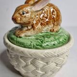 Fitz & Floyd rabbit candy box, 14 cm