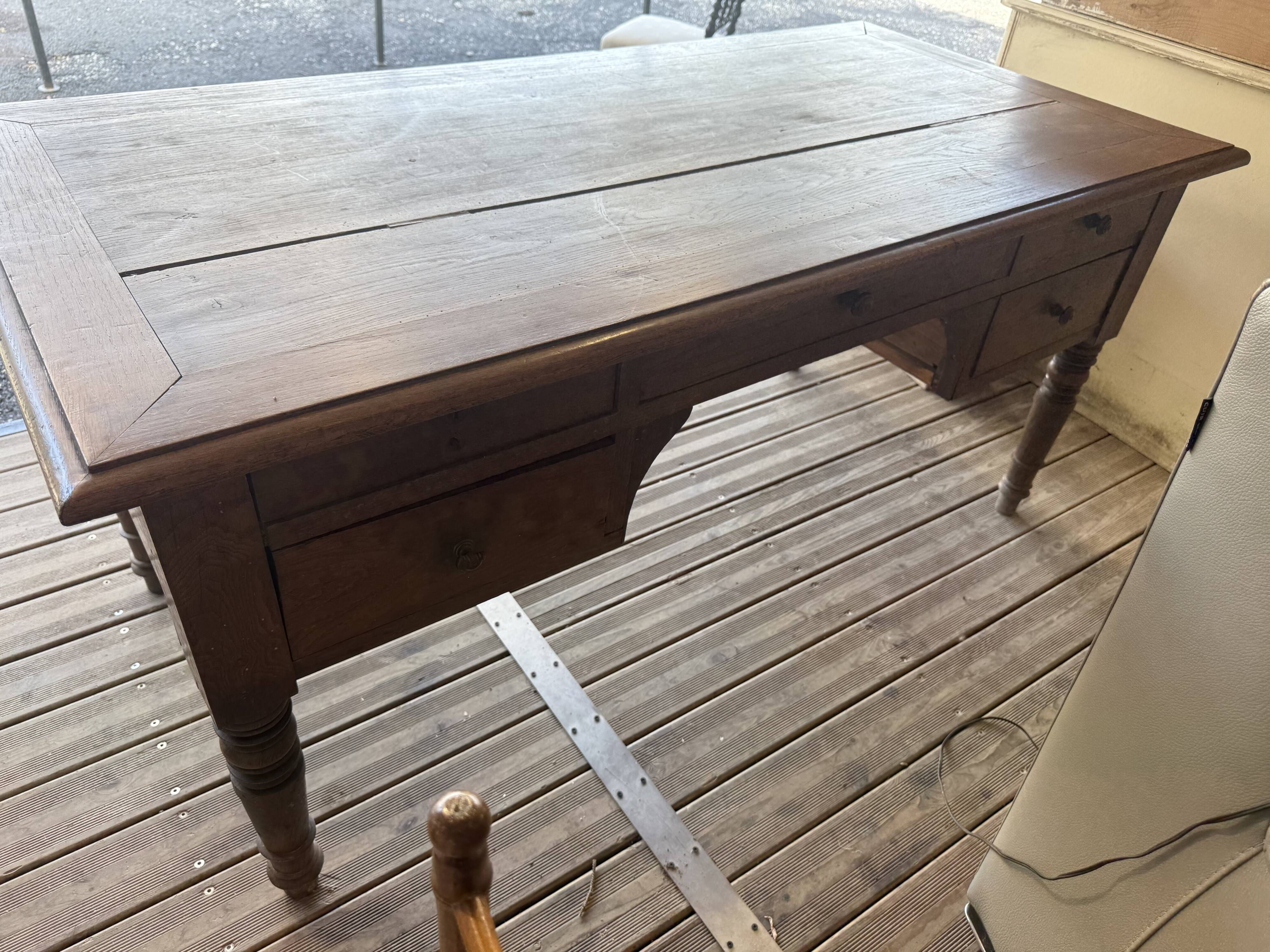 Antique oak desk - 19th century - Notary's desk