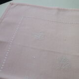 Damask tablecloth 1.30 x 2.40 m and its 10 matching towels peach color