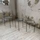 50s metal and glass nesting coffee tables