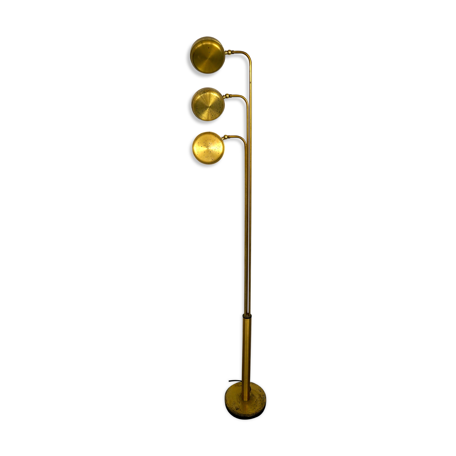 Italian vintage three arms brass floor lamp by Goffredo Reggiani