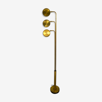 Italian vintage three arms brass floor lamp by Goffredo Reggiani