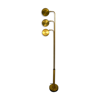 Italian vintage three arms brass floor lamp by Goffredo Reggiani