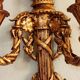 Wall lamp wrought iron and gold leaf. France, 1950s.