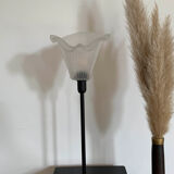 Table lamp made from an old glass lampshade, between art nouveau and art deco