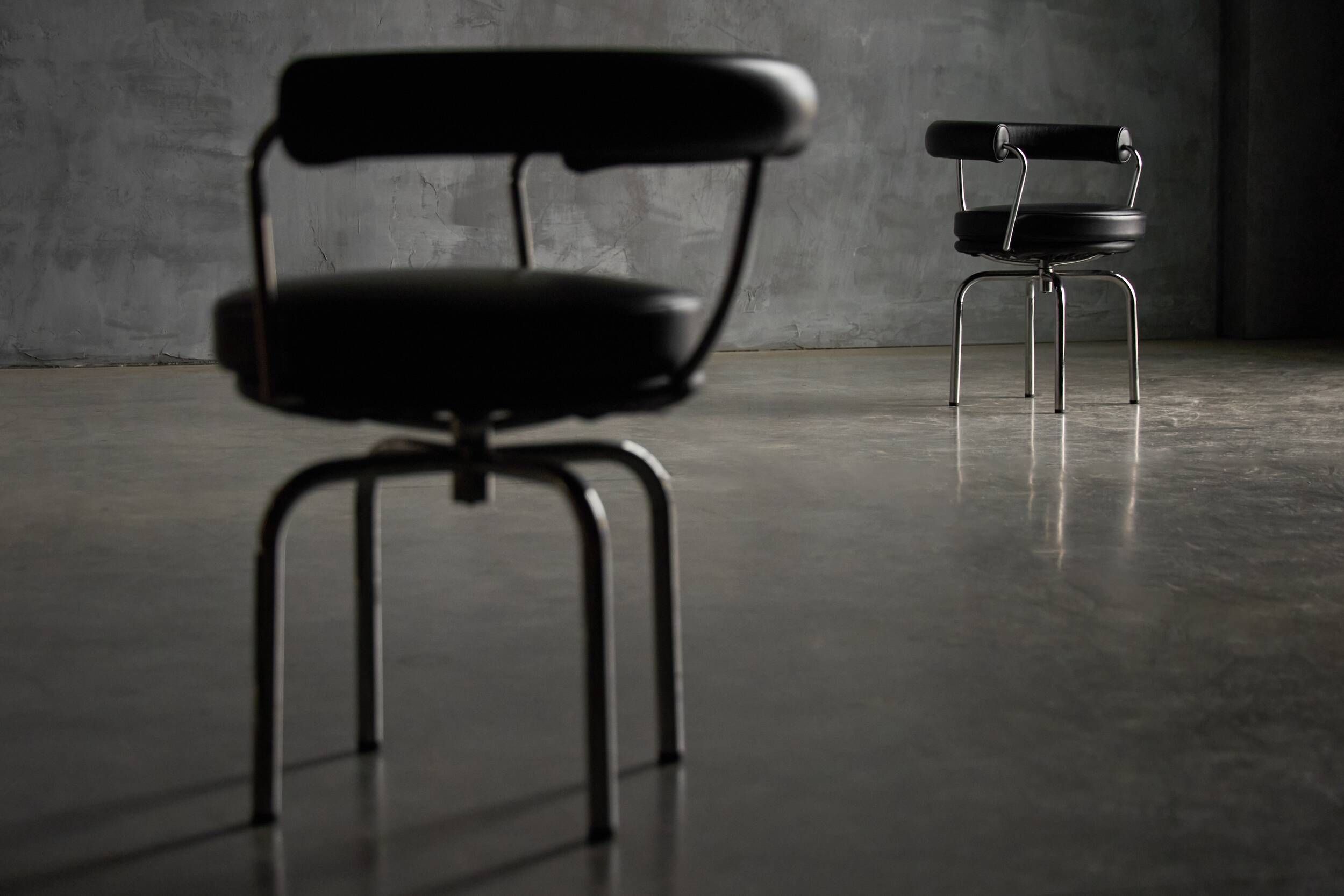 LC7 chairs by Charlotte Perriand, Le Corbusier and Pierre Jeanneret, 1980s
