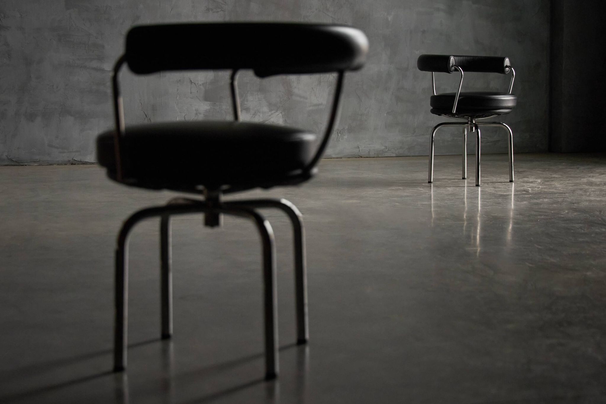 LC7 chairs by Charlotte Perriand, Le Corbusier and Pierre Jeanneret, 1980s