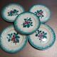 Set of 5 vintage dessert plates Faïencerie de Castres Model Fruits