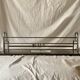 Large Art Deco wall-mounted coat rack in wood and chrome metal with mirror