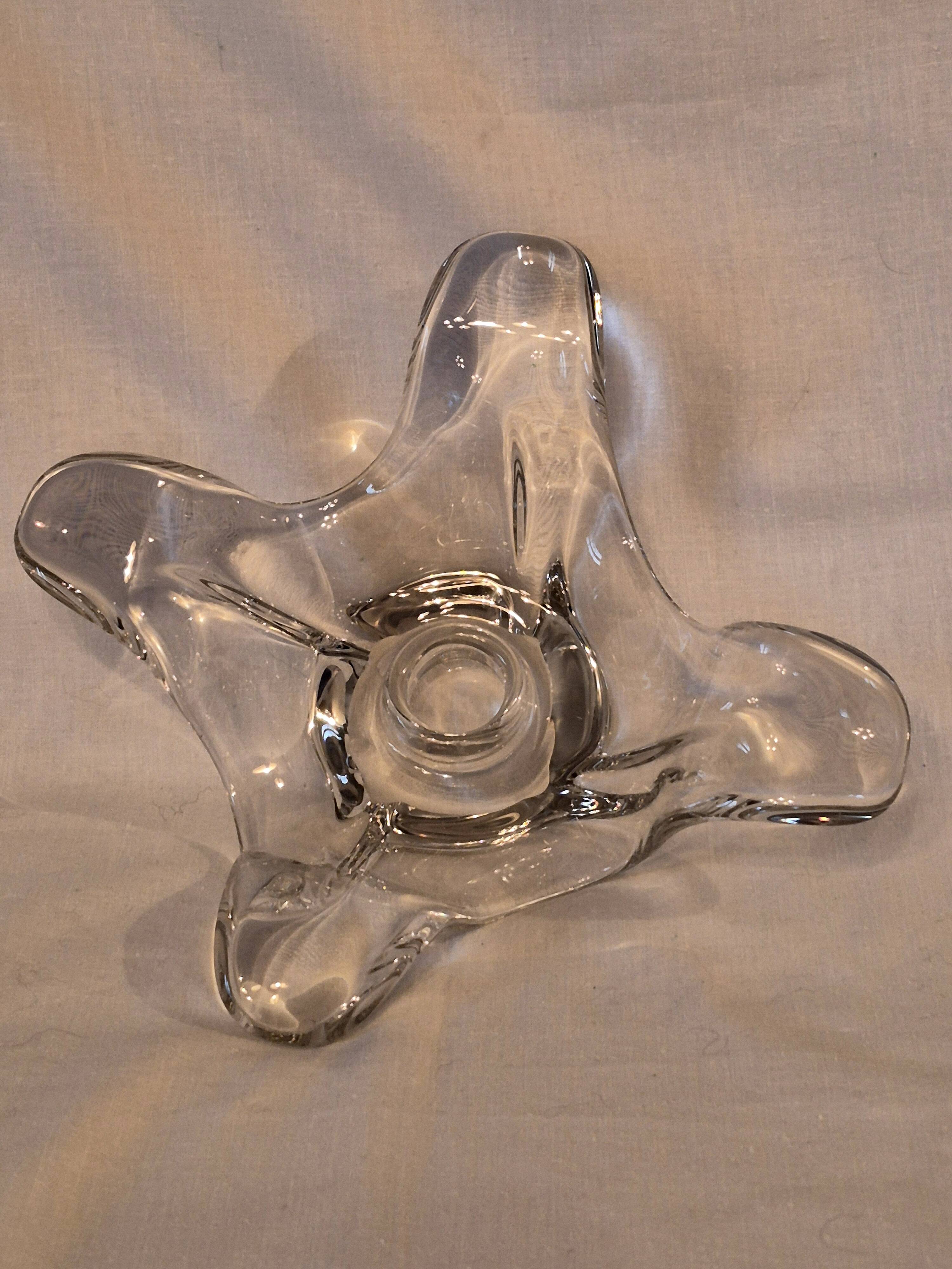 Crystal candlestick from Bayel, flower petal shape A559