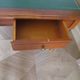 Minister's desk style L. Philippe – 2 drawers – cherry wood – faux leather desk mat