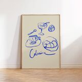 Naive Illustration giclee print, 50x70cm