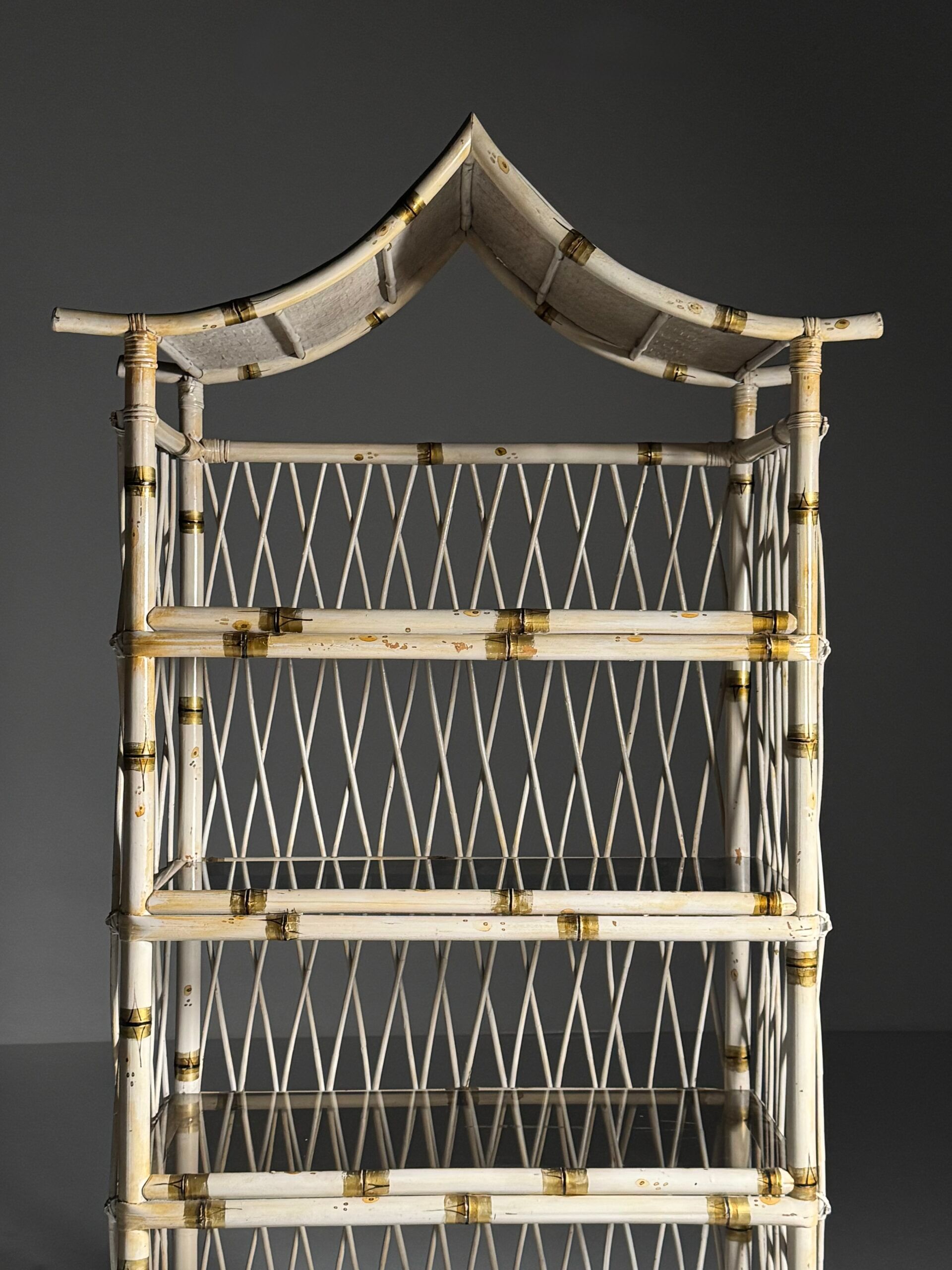 Bamboo cabinet Asian style 1980