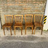 (Lot) 4 Chaises Bistrot Baumann n° 84