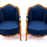 Bergère armchairs, France, circa 1920. After renovation.