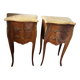 Pair of rosewood bedside tables in Louis XV style