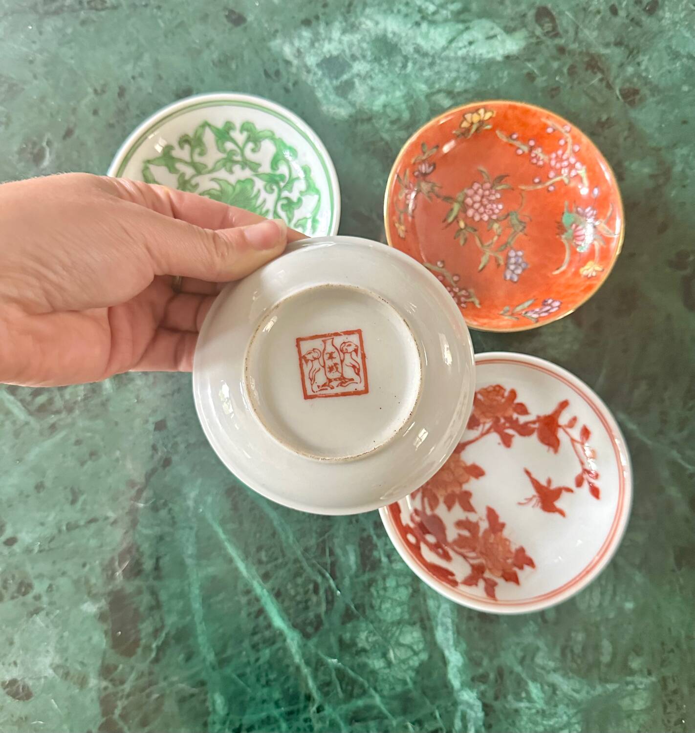 Set of 4 old Yang Cheng cups