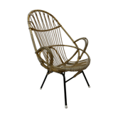 Vintage rattan chair by Dirk van Sliedregt Rohe Noordwolde 1960 in the Netherlands