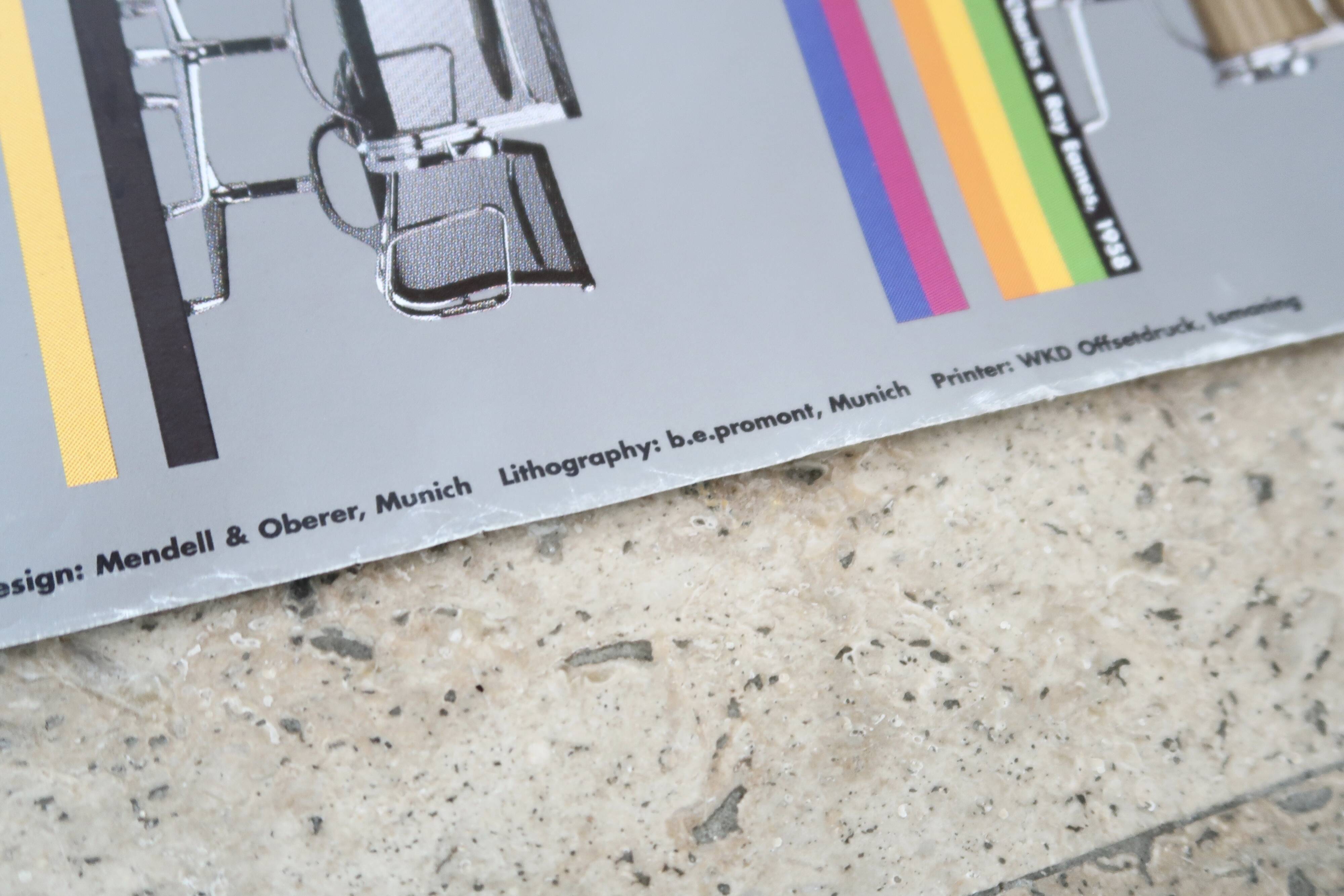 Affiche Vitra, chaises et fauteuil, 1996